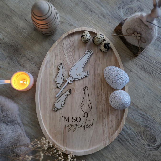 SVG Laserdatei Stecker, Anhänger und Bundle Eggcelent Hühner Huhn Frühling Ostern Caketopper Pflanzenstecker Frühlingsdatei Laser SVG Datei – Bild 7