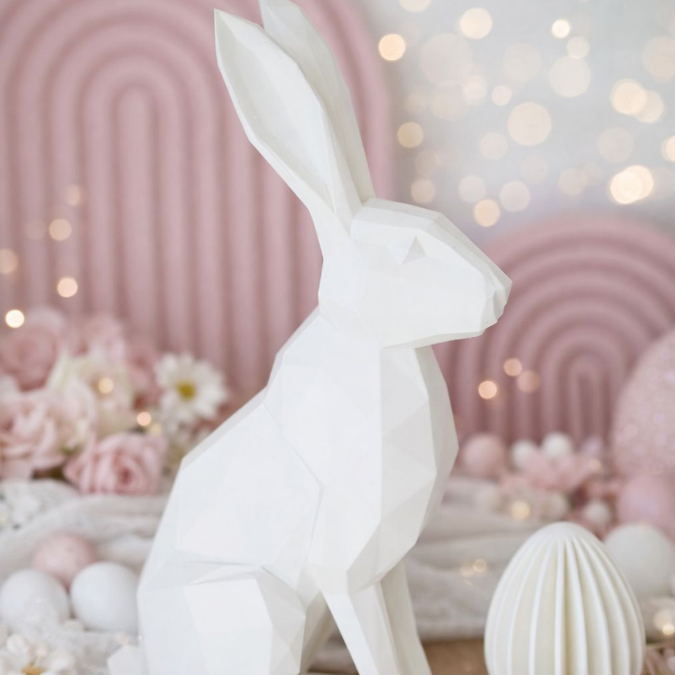 STL 3D Druck Datei Graphischer Hase geometrisch Osterhase Hase skalierbar 3D-Druck Datei Ostern elegante Osterdeko Skulptur – Bild 9