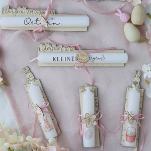 SVG Laserdatei Halter für Geldgeschenk, Kugelschreiber oder Kerzen Ostern to go 6 Designs Hase Ostermitbringsel SVG Datei