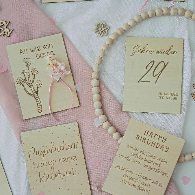 SVG Laserdatei 10 designs Aufsteller 3mm 4mm Geburtstag mit Platz für Kleingkeiten, Blumen, Kerze Pustekuchen SVG-Datei geburtstagsgeschenk – Bild 17