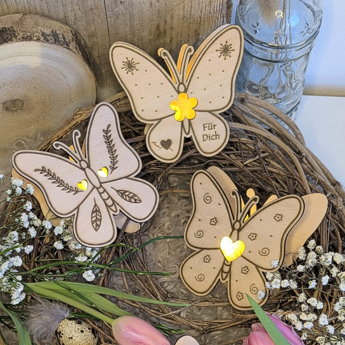 SVG Laserdatei 4 Designs Mini Schmetterlinge zum füllen mit Blumen, Geld oder Ballonlicht Frühling Sommer Lichtdatei Leuchtdeko SVG-Datei – Bild 14