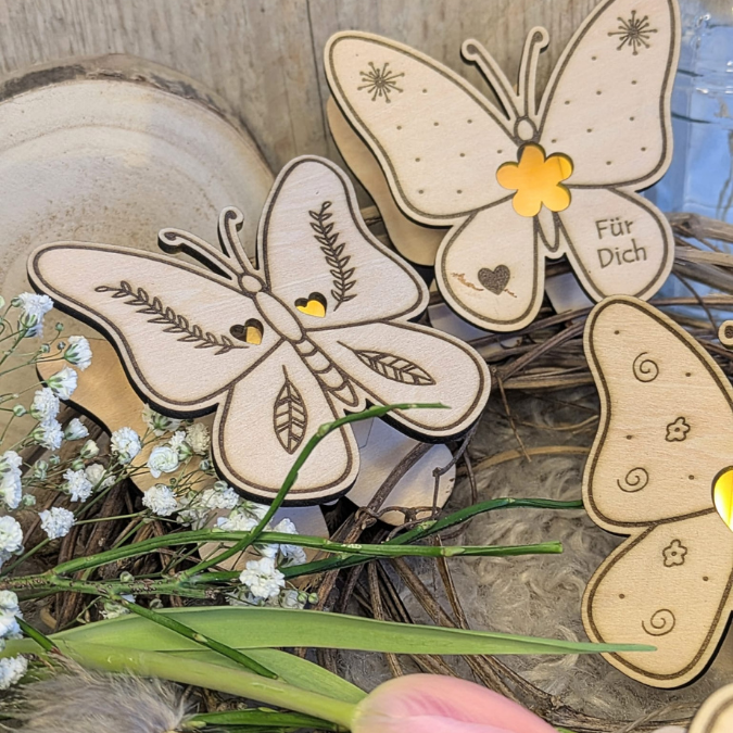 SVG Laserdatei 4 Designs Mini Schmetterlinge zum füllen mit Blumen, Geld oder Ballonlicht Frühling Sommer Lichtdatei Leuchtdeko SVG-Datei – Bild 15