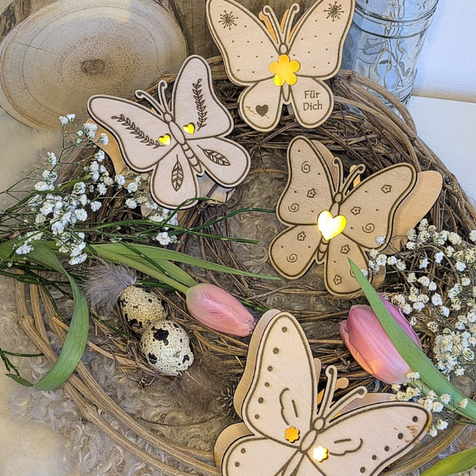 SVG Laserdatei 4 Designs Mini Schmetterlinge zum füllen mit Blumen, Geld oder Ballonlicht Frühling Sommer Lichtdatei Leuchtdeko SVG-Datei – Bild 16