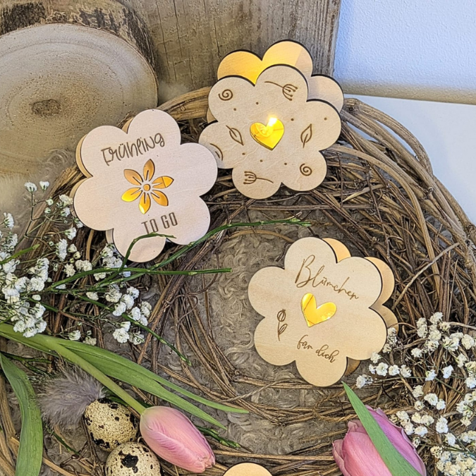 SVG Laserdatei 4 Designs Mini Blumen zum füllen mit Blumen, Geld oder Ballonlicht Frühling Blumenliebe Lichtdatei Leuchtdeko SVG-Datei – Bild 13