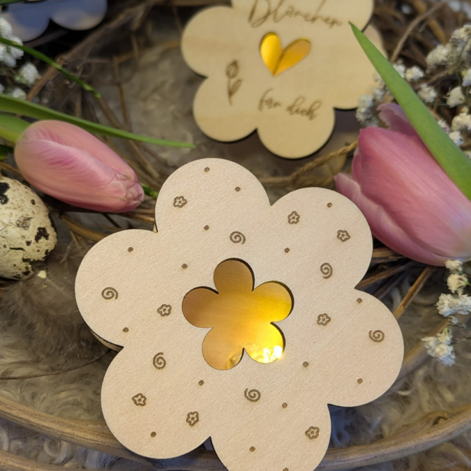 SVG Laserdatei 4 Designs Mini Blumen zum füllen mit Blumen, Geld oder Ballonlicht Frühling Blumenliebe Lichtdatei Leuchtdeko SVG-Datei – Bild 15