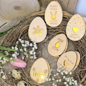 SVG Laserdatei 6 Designs Mini Eier zum füllen mit Blumen, Geld oder Ballonlicht Ostern Ostereier Lichtdatei Leuchtdeko in der Tüte SVG-Datei