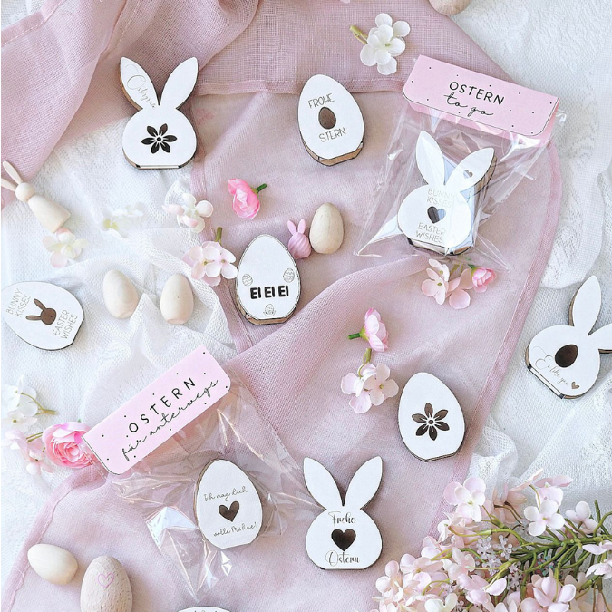 Tütenklappe Verschluss PRINT Druckvorlage PDF Verpackung für Kleinigkeiten - Ostern to go - Printable PDF Datei zum selber drucken – Bild 2