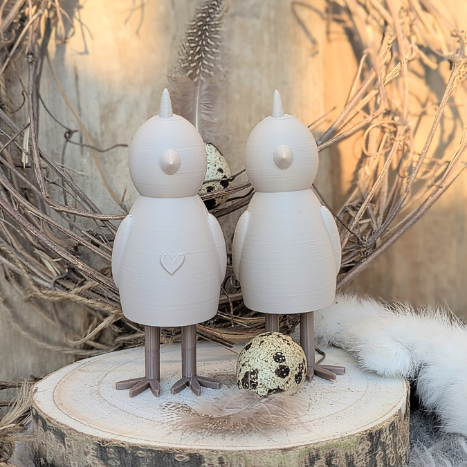 STL 3D Druck Datei 4er Set Hühner Hahn Huhn mit Beinen zum Stecken 3D-Druck Datei Ostern Skandi schlichte Osterdeko – Bild 5