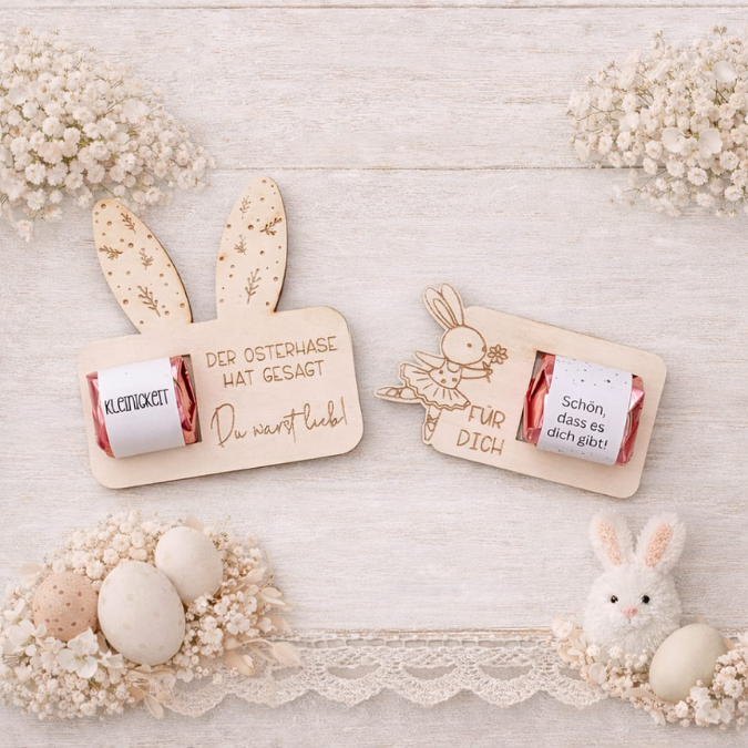 12 Designs SVG Laserdatei Ostern Halter für Küsschen Verpackung SVG-Datei Osterhase Laser Hase Osterküsschen mit aussparung für Schokolade – Bild 19