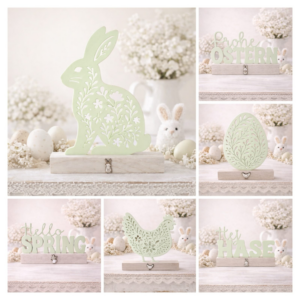 STL 3D Druck Datei Oster 6er Set Klötzchenset Ostern Osterhase Osterschriftzüge Easy Sticks skandi living 3D-Datei 3D-Druck Vorlage Ei Huhn