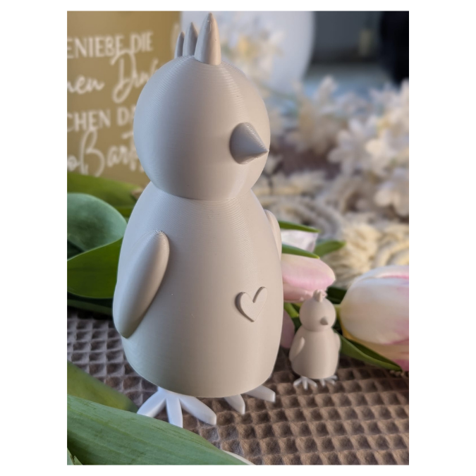 STL 3D Druck Datei 4er Set Hühner Hahn Huhn mit Beinen zum Stecken 3D-Druck Datei Ostern Skandi schlichte Osterdeko – Bild 14