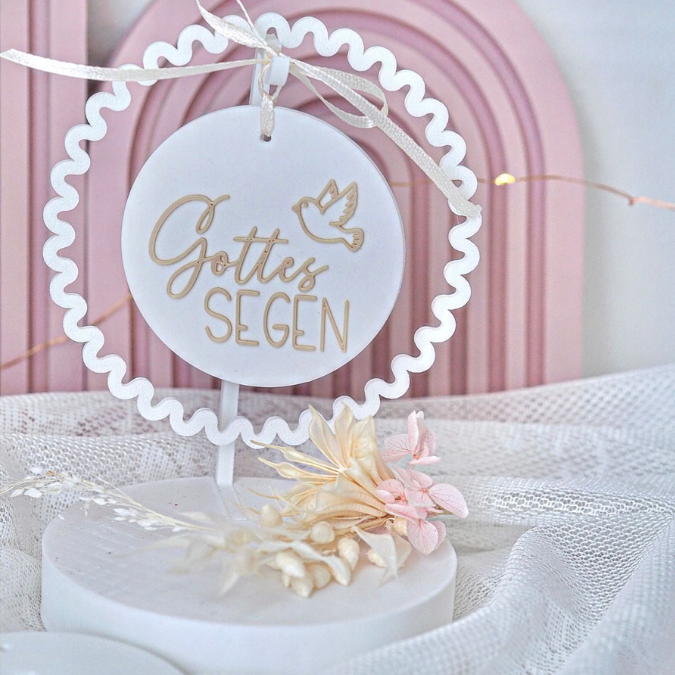 STL 3D Druck Datei Aufhänger 6er Set Kirche neutral Dekoscheiben Geschenkanhänger passend zum Ständer im Shop Designscheiben Taufe Hochzeit – Bild 7