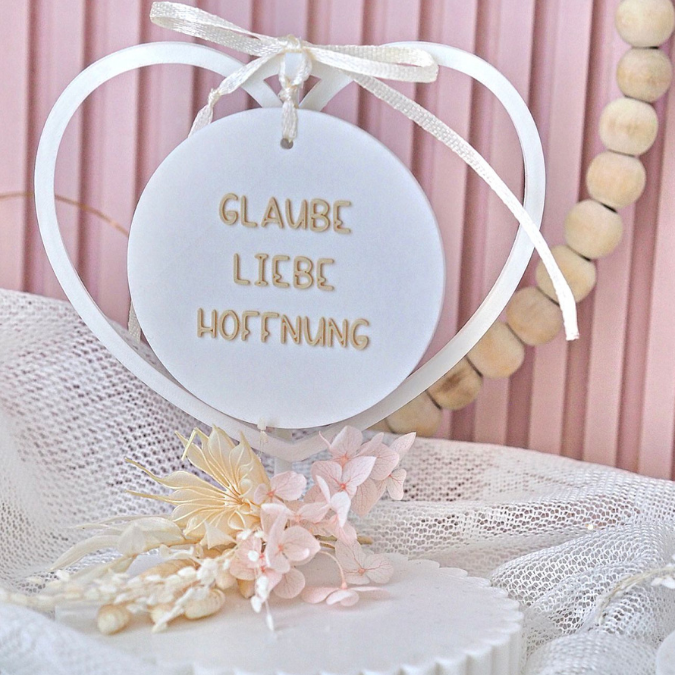 STL 3D Druck Datei Aufhänger 6er Set Kirche neutral Dekoscheiben Geschenkanhänger passend zum Ständer im Shop Designscheiben Taufe Hochzeit – Bild 8