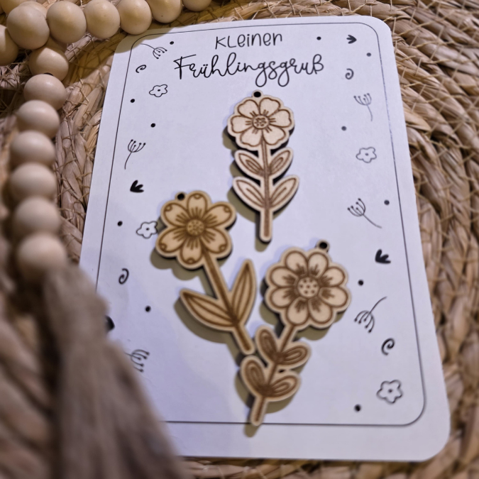 PRINT DRUCKVORLAGE PDF Verpackung Kleinigkeiten Geschenkkarte 2 Designs Kleiner Frühlingsgruß Printable zum ausdrucken blumen Frühling to go – Bild 3