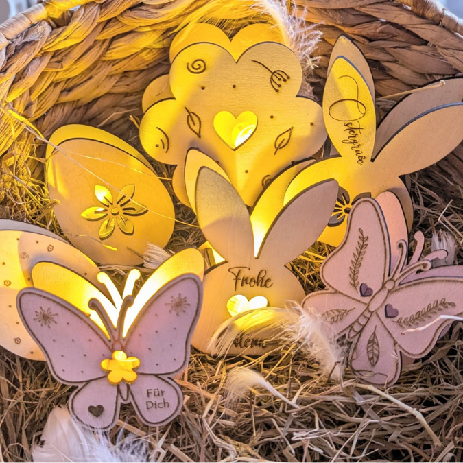 SVG Laserdatei 4 Designs Mini Schmetterlinge zum füllen mit Blumen, Geld oder Ballonlicht Frühling Sommer Lichtdatei Leuchtdeko SVG-Datei – Bild 8
