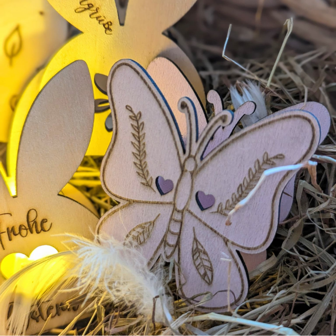 SVG Laserdatei 4 Designs Mini Schmetterlinge zum füllen mit Blumen, Geld oder Ballonlicht Frühling Sommer Lichtdatei Leuchtdeko SVG-Datei – Bild 6