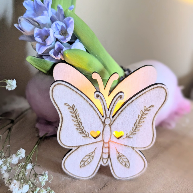 SVG Laserdatei 4 Designs Mini Schmetterlinge zum füllen mit Blumen, Geld oder Ballonlicht Frühling Sommer Lichtdatei Leuchtdeko SVG-Datei – Bild 4