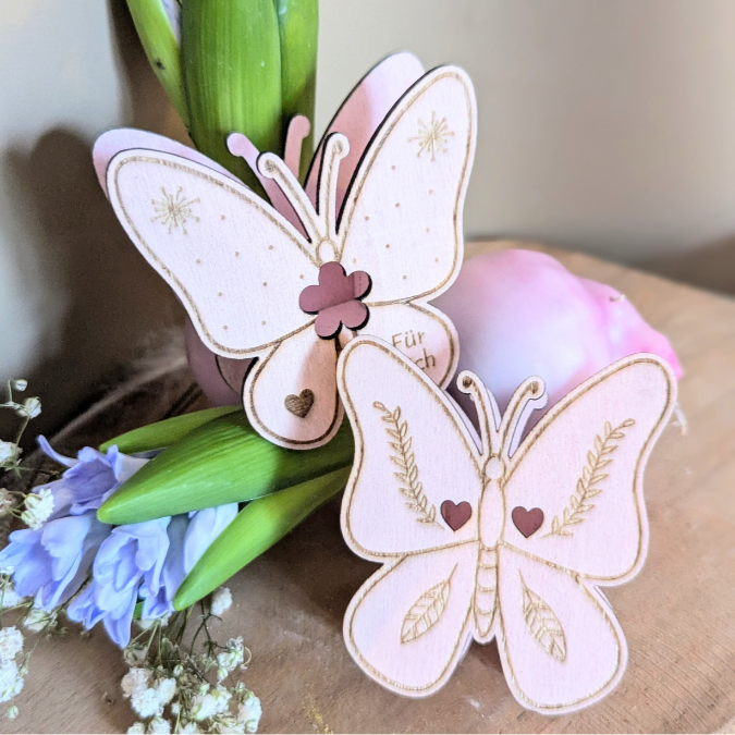 SVG Laserdatei 4 Designs Mini Schmetterlinge zum füllen mit Blumen, Geld oder Ballonlicht Frühling Sommer Lichtdatei Leuchtdeko SVG-Datei – Bild 7