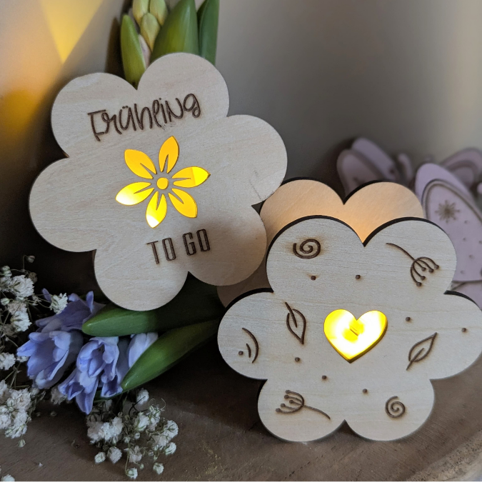 SVG Laserdatei 4 Designs Mini Blumen zum füllen mit Blumen, Geld oder Ballonlicht Frühling Blumenliebe Lichtdatei Leuchtdeko SVG-Datei – Bild 4