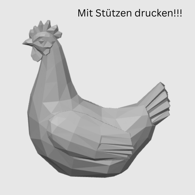 STL 3D Druck Datei Graphisches Huhn geometrisch Ostern Hahn skalierbar 3D-Druck Datei Frühling elegante Frühlingsdeko Skulptur – Bild 2