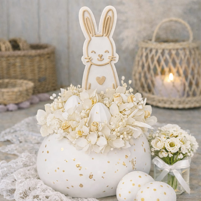 1 STL 3D Druck Datei Pflanzenstecker Hasen Gartenstecker Frühling Ostern Homedecor Outdoor Deko Beetstecker für 8mm & 10mm Stäbe Bambu Skandi – Bild 4