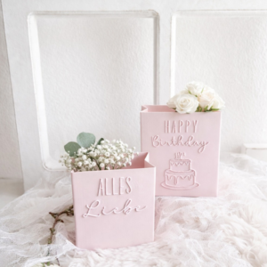 STL 3D Druck Datei 5 Designs Tüte Leuchttüte Geburtstag Geschenktüte Deko Geburtstagsgeschenk 3D-Datei 3D-Druck Vorlage Geschenkidee