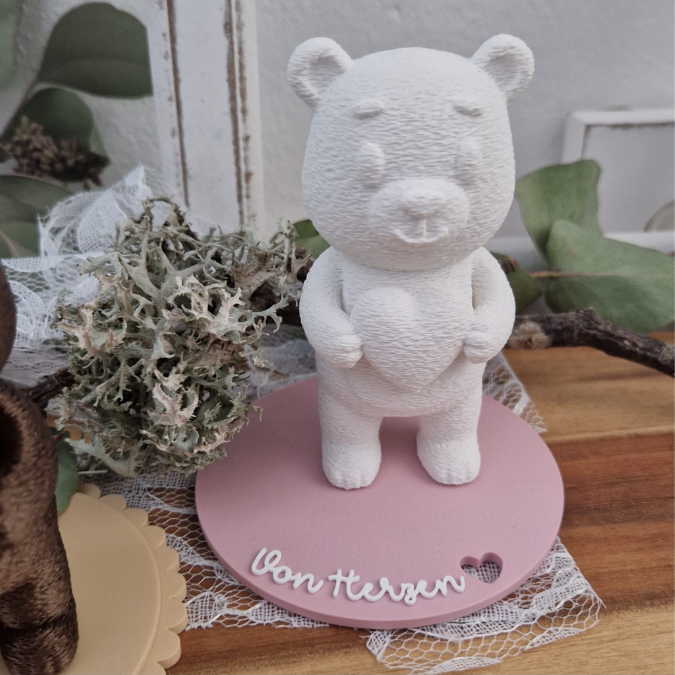 STL 3D Druck Datei Bär mit 9 Geschenkscheiben seperat druckbar Du bist wunderBÄR Du bist zauBÄRhaft auch für Gießteile 3D-Druck Datei – Bild 10