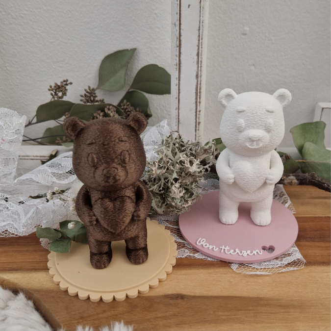 STL 3D Druck Datei Bär mit 9 Geschenkscheiben seperat druckbar Du bist wunderBÄR Du bist zauBÄRhaft auch für Gießteile 3D-Druck Datei – Bild 3