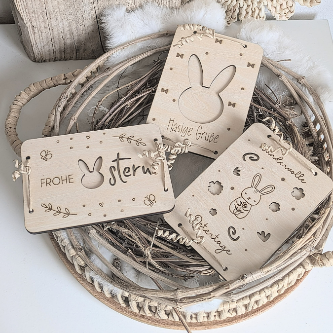 10 Designs SVG Laserdatei Ostern Geldgeschenk Verpackung für Geld Gutscheinkarten SVG-Datei Osterhase Geldverpackung Laser Ostergeld Hase – Bild 3