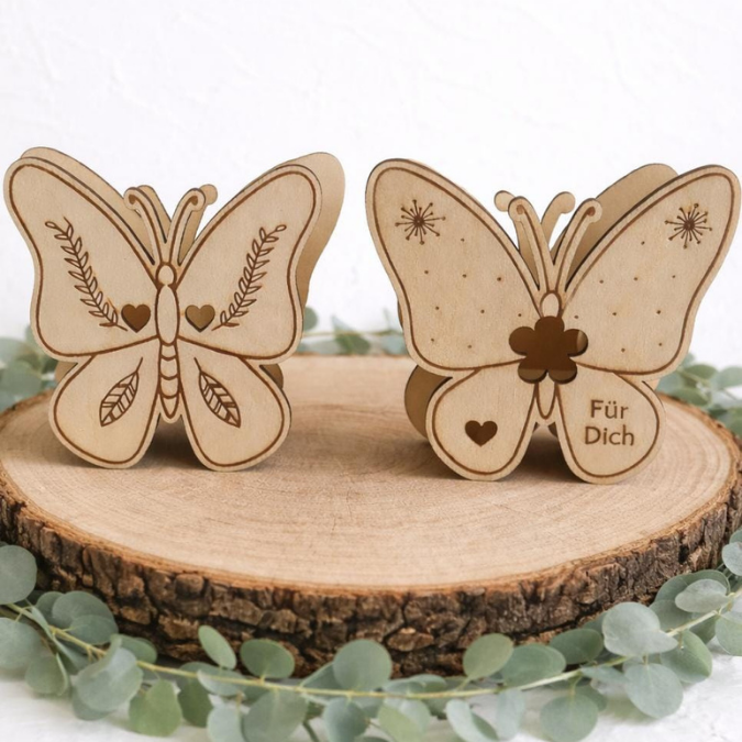 SVG Laserdatei 4 Designs Mini Schmetterlinge zum füllen mit Blumen, Geld oder Ballonlicht Frühling Sommer Lichtdatei Leuchtdeko SVG-Datei – Bild 17