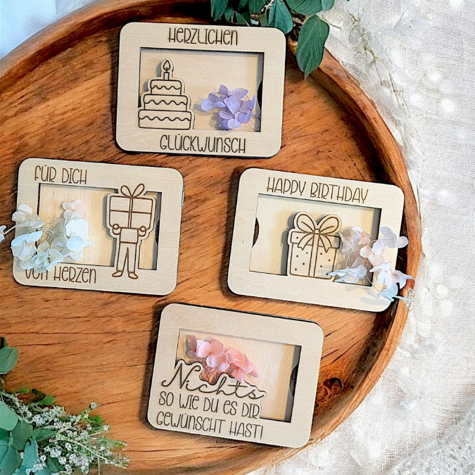 12 Designs Laserdatei Verpackung für Gutscheinkarten Gutscheine Geld Geburtstag Ec Kartengröße Geldgeschenk Wunschgutschein SVG Datei – Bild 8