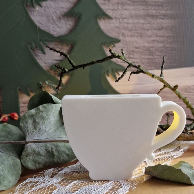 STL 3D Druck Datei Kaffee Tassen zum füllen mit Blumen 3 Designs inkl Blanko Kaffee Liebe Freundin Einladung zum Kaffee trinken Kaffeedate – Bild 6