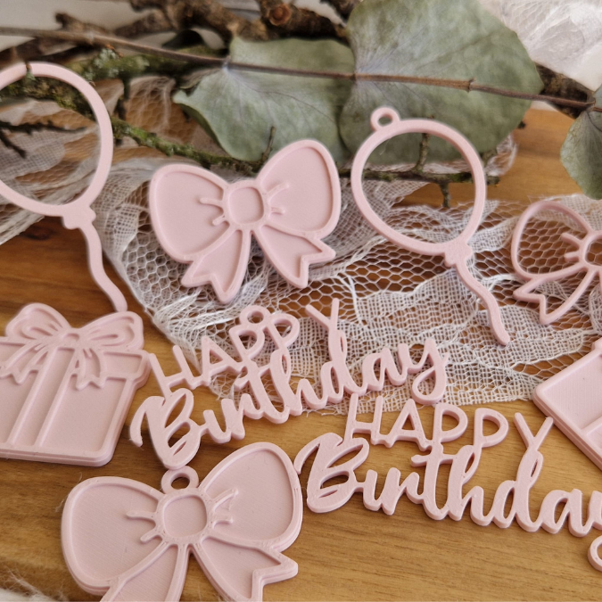 STL 3D Druck Datei Geburtstag Streudeko und Anhänger Geschenkanhänger 3D-Datei 3D-Druck Vorlage – Bild 5