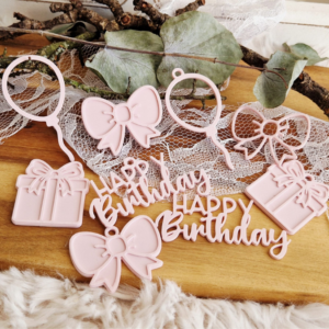 STL 3D Druck Datei Geburtstag Streudeko und Anhänger Geschenkanhänger 3D-Datei 3D-Druck Vorlage