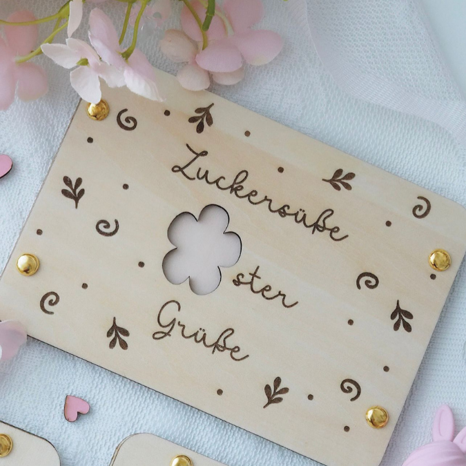 10 Designs SVG Laserdatei Ostern Geldgeschenk Verpackung für Geld Gutscheinkarten SVG-Datei Osterhase Geldverpackung Laser Ostergeld Hase – Bild 13