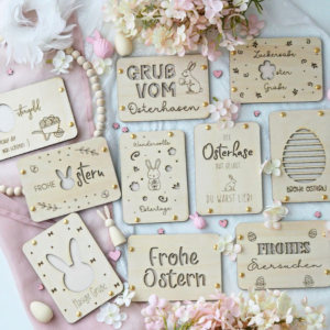 10 Designs SVG Laserdatei Ostern Geldgeschenk Verpackung für Geld Gutscheinkarten SVG-Datei Osterhase Geldverpackung Laser Ostergeld Hase