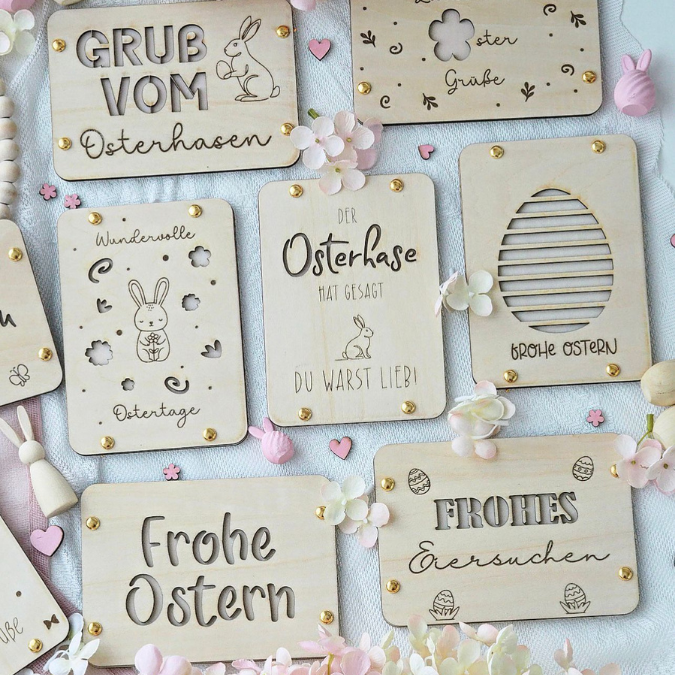 10 Designs SVG Laserdatei Ostern Geldgeschenk Verpackung für Geld Gutscheinkarten SVG-Datei Osterhase Geldverpackung Laser Ostergeld Hase – Bild 20