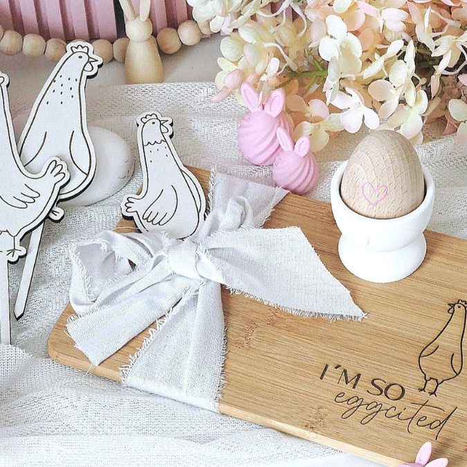 SVG Laserdatei Stecker, Anhänger und Bundle Eggcelent Hühner Huhn Frühling Ostern Caketopper Pflanzenstecker Frühlingsdatei Laser SVG Datei – Bild 21