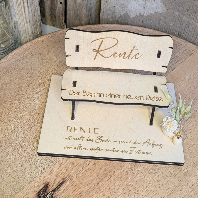 Laserdatei Rente Rentnerbank Geldgeschenk Ruhestand für 3mm und 4mm Holz Gutscheine Geld Kollege Abschied Opa Oma Alter Feierabend SVG Datei – Bild 16