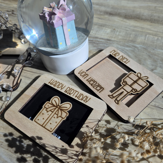 12 Designs Laserdatei Verpackung für Gutscheinkarten Gutscheine Geld Geburtstag Ec Kartengröße Geldgeschenk Wunschgutschein SVG Datei – Bild 7