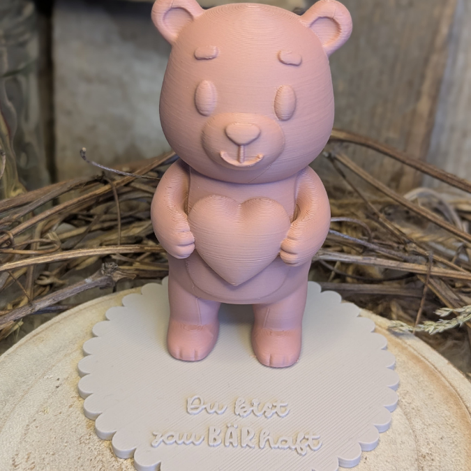STL 3D Druck Datei Bär mit 9 Geschenkscheiben seperat druckbar Du bist wunderBÄR Du bist zauBÄRhaft auch für Gießteile 3D-Druck Datei – Bild 7