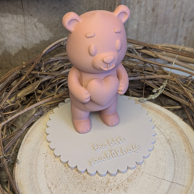 STL 3D Druck Datei Bär mit 9 Geschenkscheiben seperat druckbar Du bist wunderBÄR Du bist zauBÄRhaft auch für Gießteile 3D-Druck Datei – Bild 9