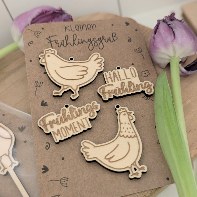 SVG Laserdatei Frühling Stecker und Anhänger Caketopper Pflanzenstecker Hühner Frühlingsdatei Laser Geschenkanhänger Blumen SVG Datei – Bild 25
