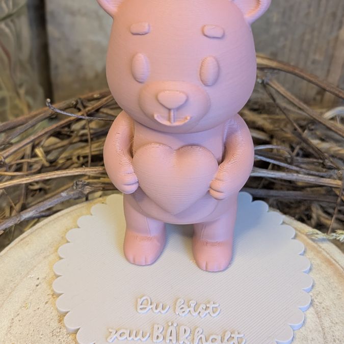 STL 3D Druck Datei Bär mit 9 Geschenkscheiben seperat druckbar Du bist wunderBÄR Du bist zauBÄRhaft auch für Gießteile 3D-Druck Datei – Bild 5