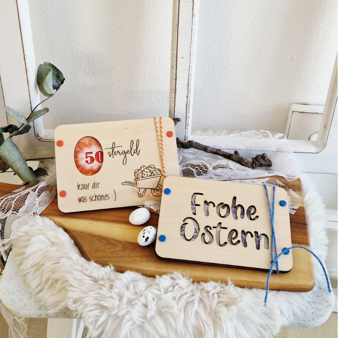 10 Designs SVG Laserdatei Ostern Geldgeschenk Verpackung für Geld Gutscheinkarten SVG-Datei Osterhase Geldverpackung Laser Ostergeld Hase – Bild 23