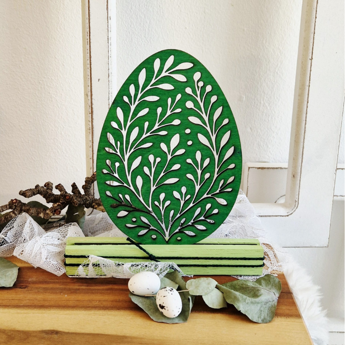 SVG Laserdatei Verschiedene Designs Osterklötzchenset Klötzchen Ei Hase Huhn Osterdeko für easy sticks Ostern SVG Datei Osterschriftzug – Bild 9