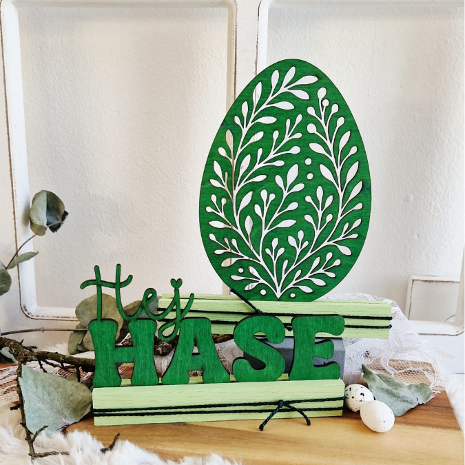 SVG Laserdatei Verschiedene Designs Osterklötzchenset Klötzchen Ei Hase Huhn Osterdeko für easy sticks Ostern SVG Datei Osterschriftzug – Bild 11