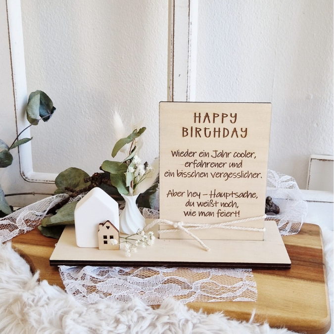 SVG Laserdatei 10 designs Aufsteller 3mm 4mm Geburtstag mit Platz für Kleingkeiten, Blumen, Kerze Pustekuchen SVG-Datei geburtstagsgeschenk – Bild 25