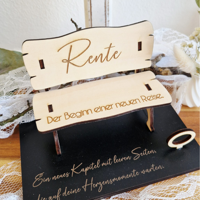 Laserdatei Rente Rentnerbank Geldgeschenk Ruhestand für 3mm und 4mm Holz Gutscheine Geld Kollege Abschied Opa Oma Alter Feierabend SVG Datei – Bild 19