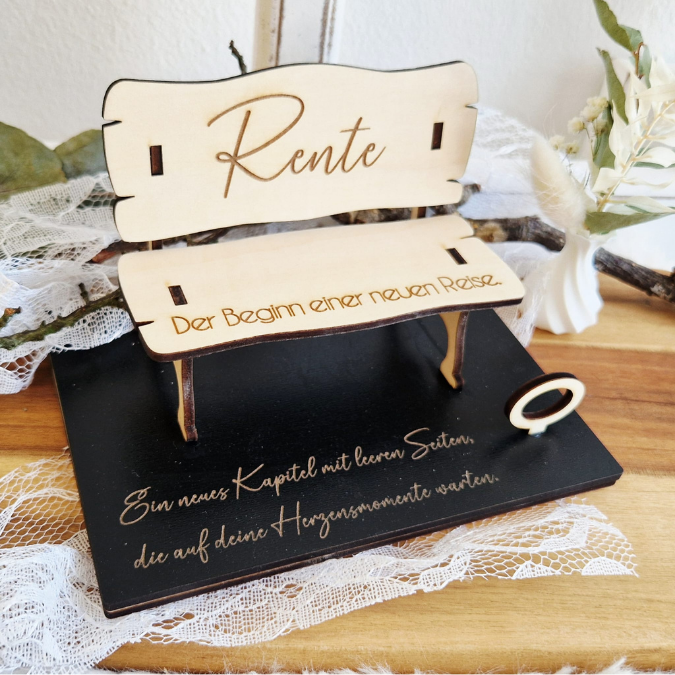 Laserdatei Rente Rentnerbank Geldgeschenk Ruhestand für 3mm und 4mm Holz Gutscheine Geld Kollege Abschied Opa Oma Alter Feierabend SVG Datei – Bild 20